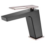 Monomando de lavabo negro oro rosa Suecia