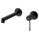 Grifo de lavabo empotrado negro Line